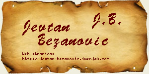 Jevtan Bežanović vizit kartica